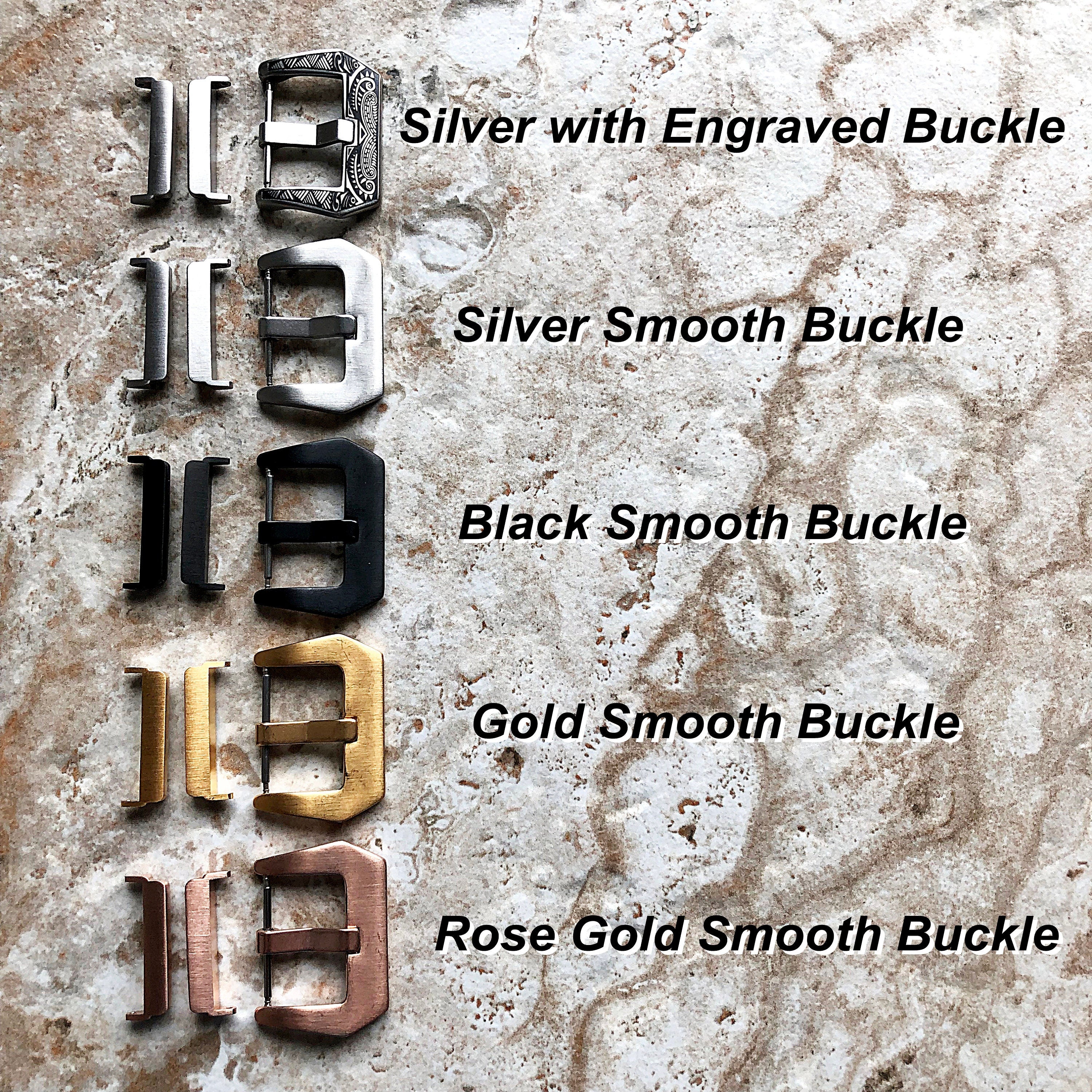 Band for Fitbit Versa 2 3 4 Sense 2 Flowers Tooled Embossed Brown Leather Strap Watch Bands Bracelet Engraved Silver Rose Gold Black Finish